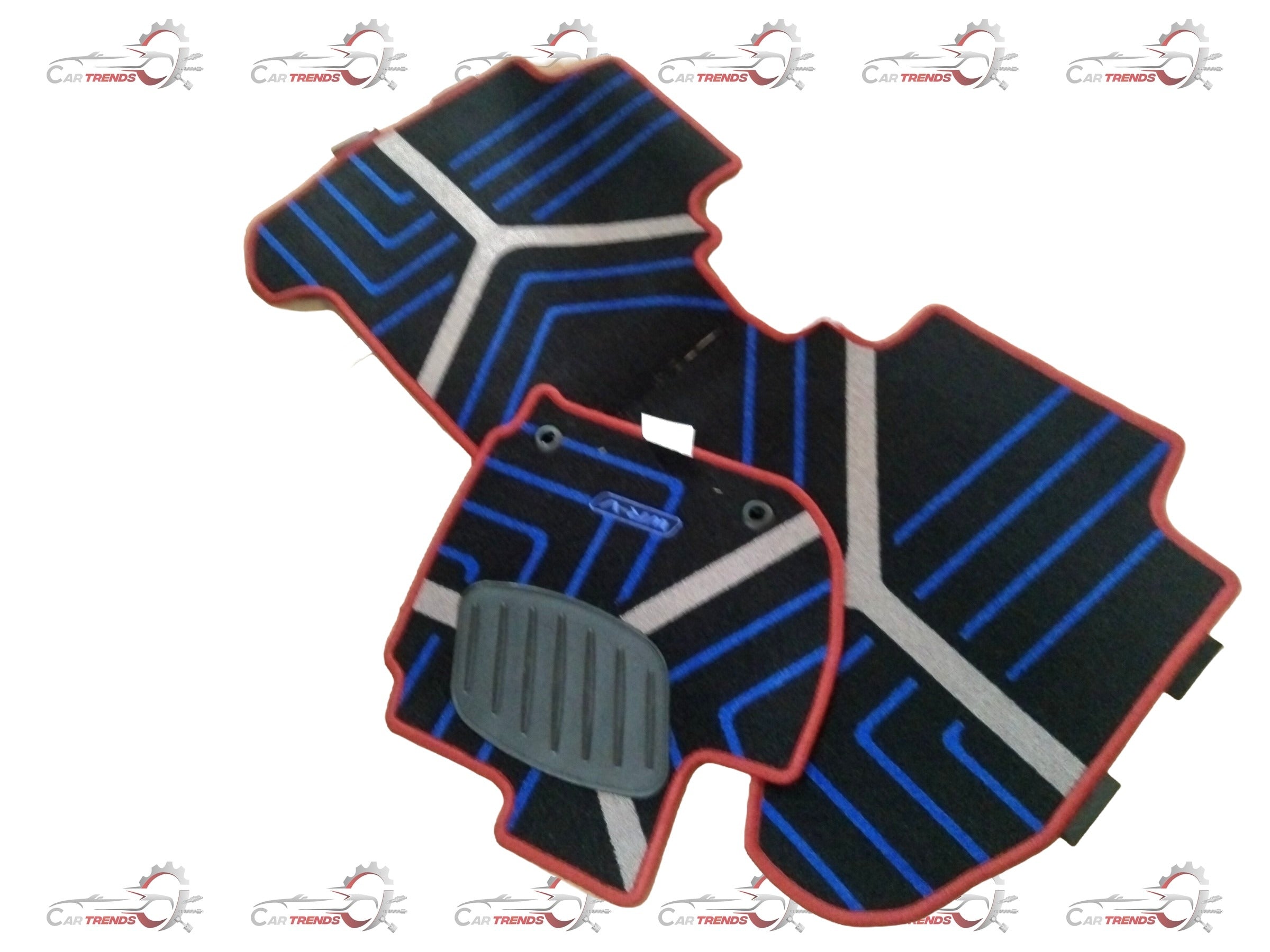 Red Honda floor mat for City, Amaze, Elevate, and WR-V models, showing textured surface and fitment details.