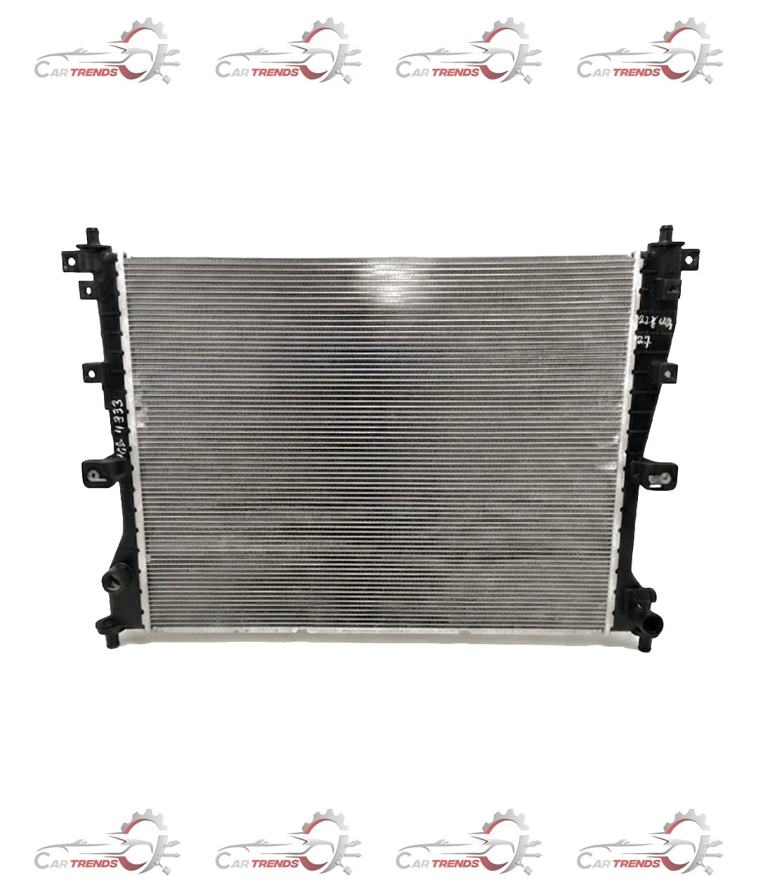 Maruti Suzuki radiator assembly for Ciaz and S-Cross 1.3L DDiS diesel engine showing the metal core and fittings.