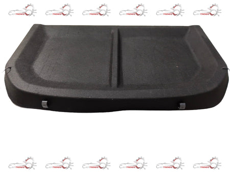 Black Gfx parcel tray designed for the CURVV 2024, shown in two views, fitting securely inside the vehicle's cargo area.