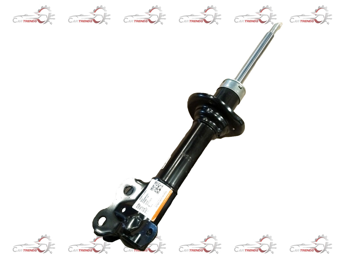 Front left strut assembly for Maruti Suzuki vehicle, showing the suspension component with coil spring and mounting points.