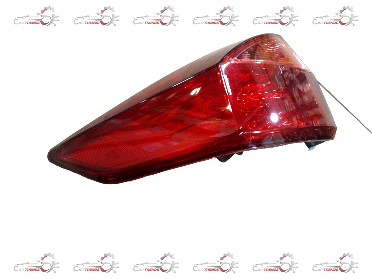 LUMAX City rear tail light for motorcycles, shown in two images with clear lens and mounting details.