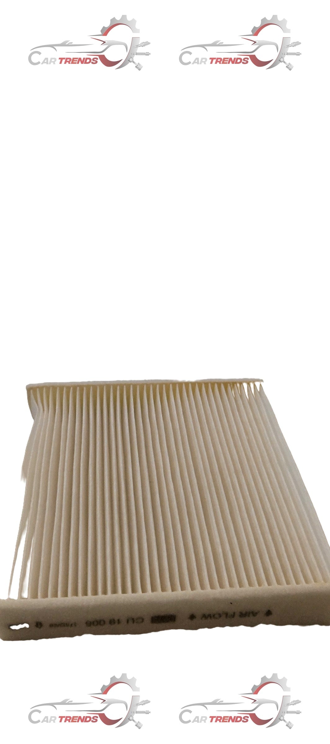 Maruti CarTrends air conditioning filter for Suzuki Swift and Dzire petrol models, shown in a clear, close-up shot.