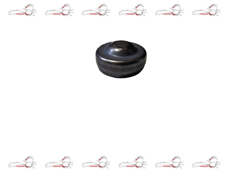 Ford engine plug, part #1225841, close-up of black plastic engine oil drain plug for Ford vehicles.