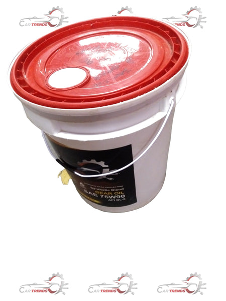CARTRENDS 75w90 car gear oil in a 20-liter pack, suitable for all car types and variants, shown in a two-photo display