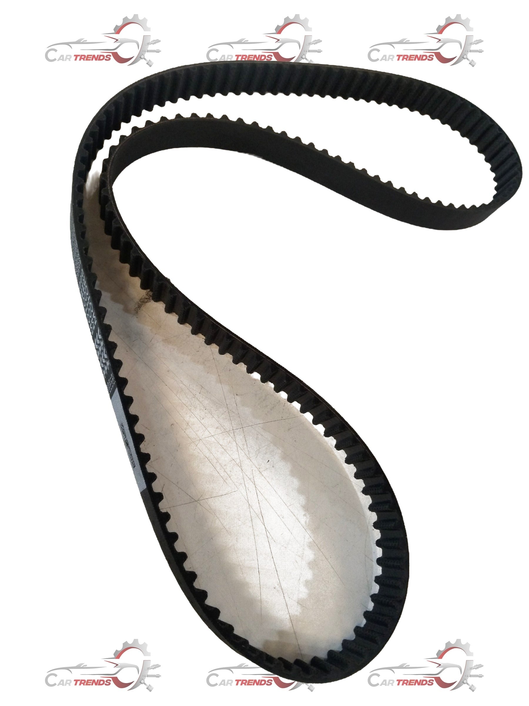 Tata Timing Belt 572405116301 for vehicle engine, shown in close-up with teeth and belt surface details.