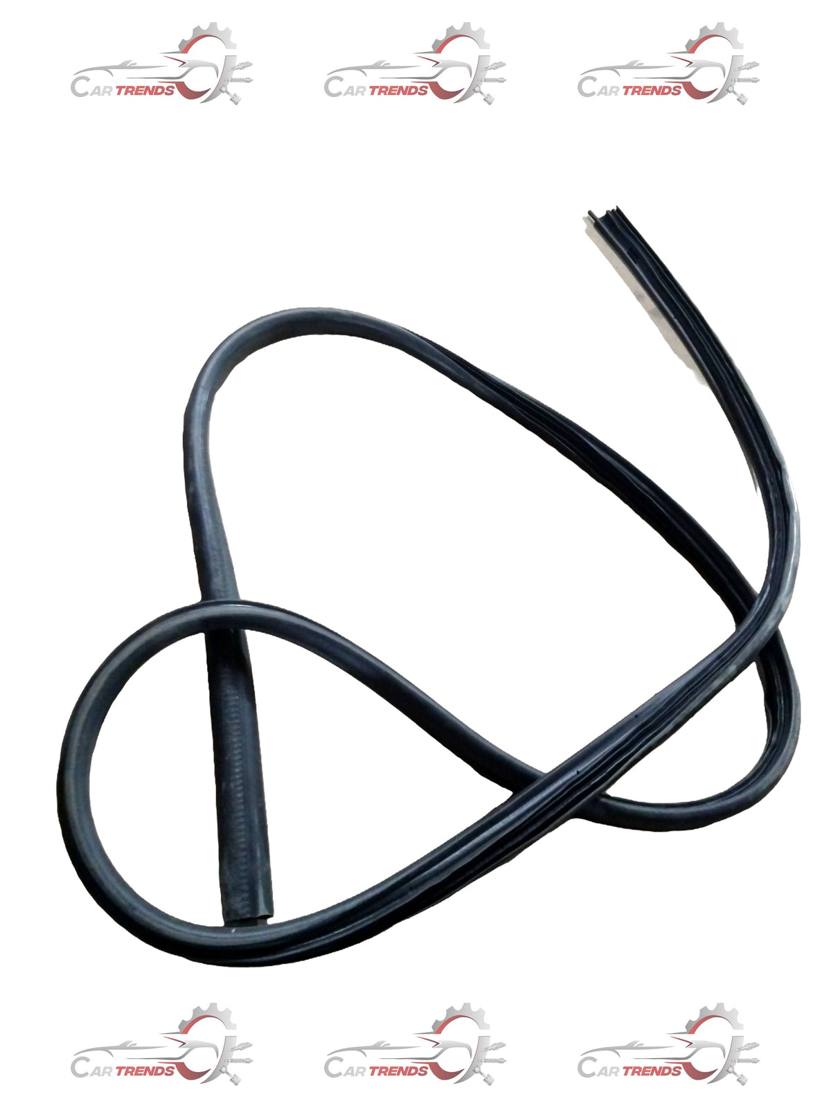 Mahindra Bolero rear inner weatherstrip door opening seal, RH side, CarTrends replacement part, close-up of rubber weather sealing.