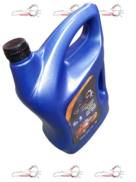 CarTrends 15w40 engine oil in a 4-liter pack, suitable for all cars and variants, shown in a two-photo display.