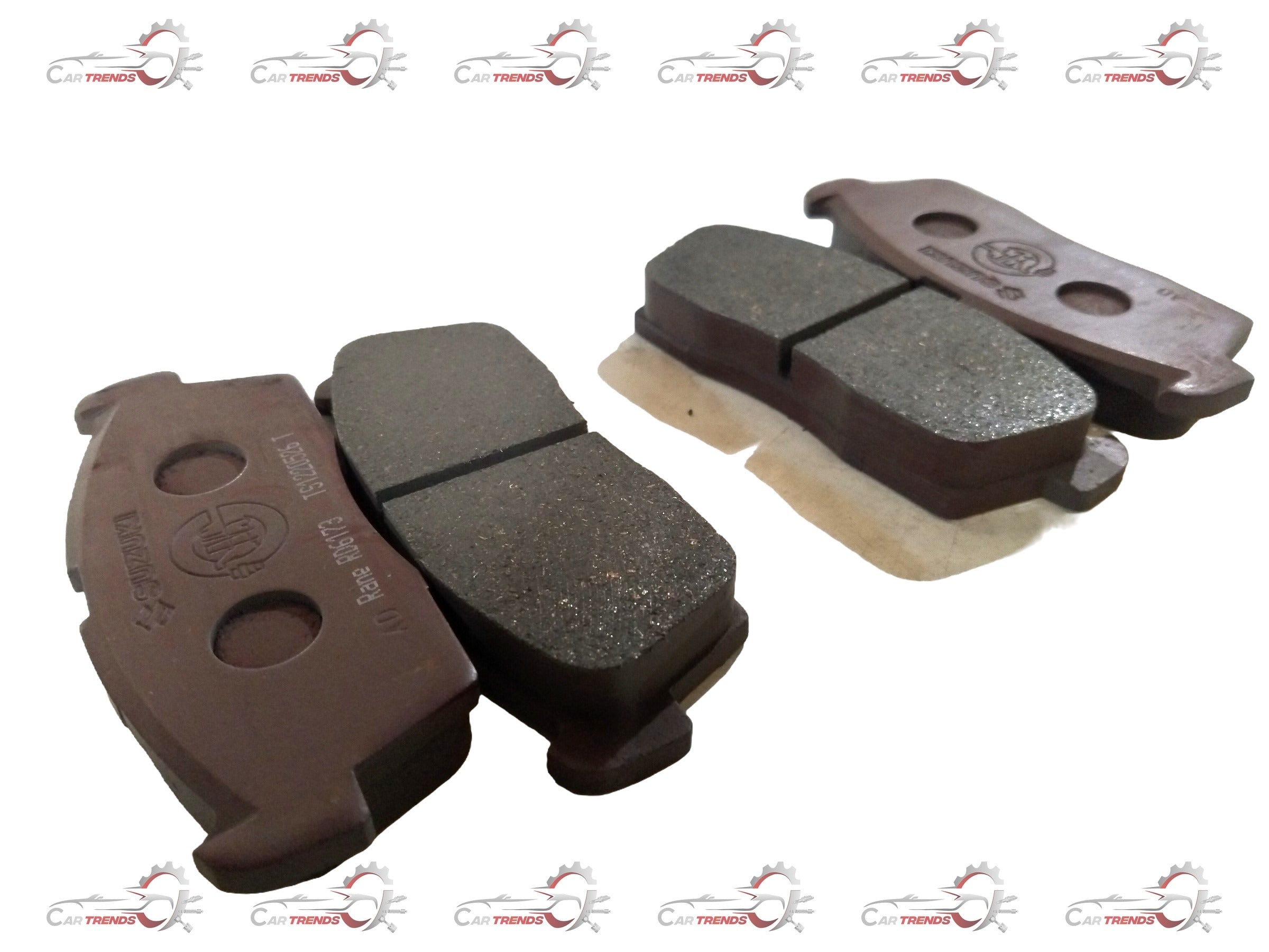CarTrends Maruti Alto brake pad spare part with metal backing and friction surface, designed for Alto 55210M79G10.