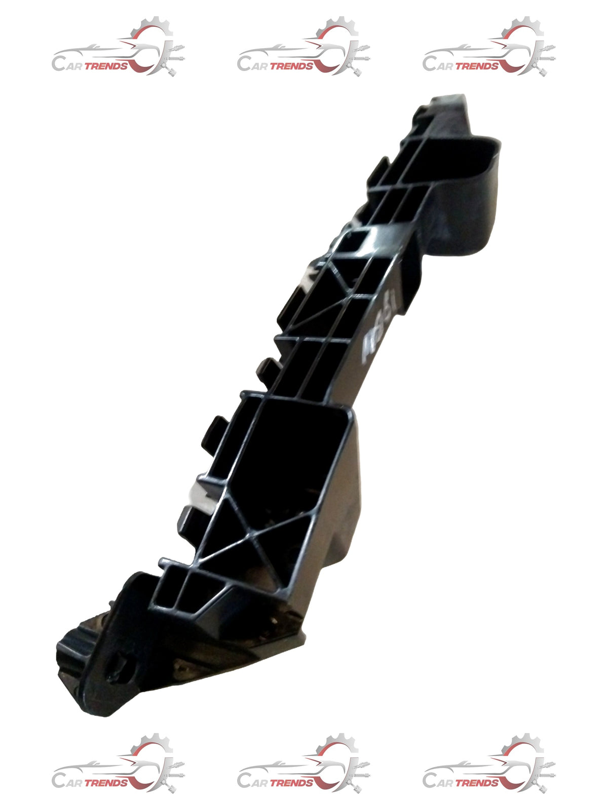 Maruti Suzuki bumper side holder RH for Swift and Dzire, black plastic component with mounting points, vehicle part replacement.