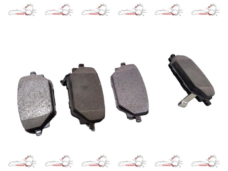 Rear brake pad for Mahindra Scorpio N and Thar 5D by CarTrends, showing the brake pad with detailed metal backing and friction surface.