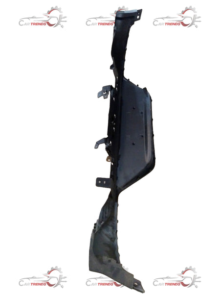 Ford rear bumper valance by CarTrends, showing a close-up of the black plastic rear bumper trim with mounting points and design details.