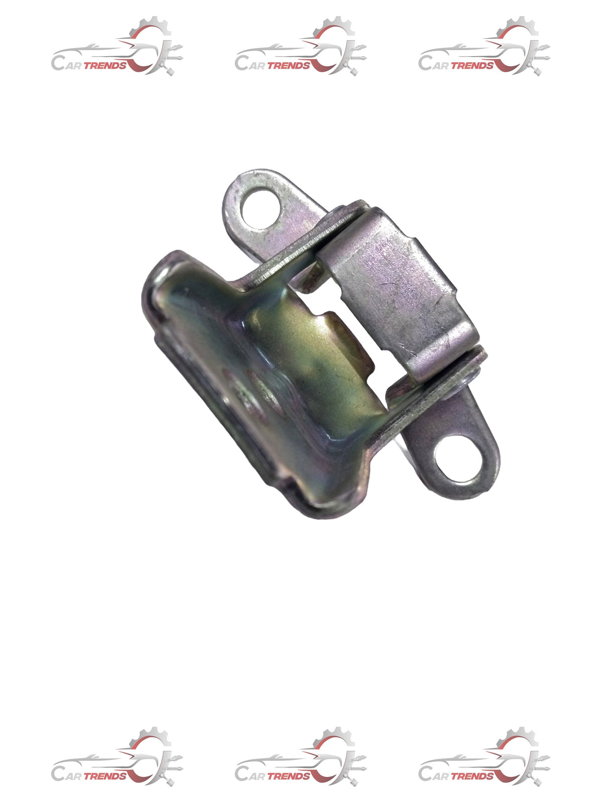 Left hand front upper side door hinge assembly for Chevrolet Beat, spare part by CarTrends, showing metal hinge component.