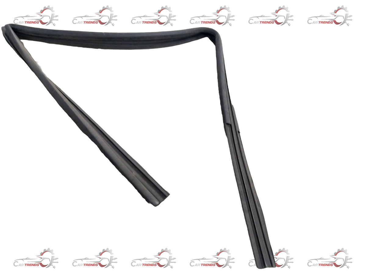 Chevrolet Spark rear door glass replacement, driver's side left, CarTrends spare parts, clear window with mounting hardware visible.
