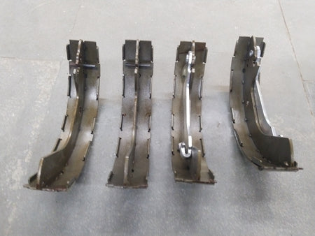 Front brake pad for Hyundai TUCSON T3 by CarTrends, showing the new brake pad with metal backing and friction surface.