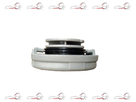 Maruti Suzuki master cylinder reservoir cap in black with branding, designed for vehicle brake system maintenance.