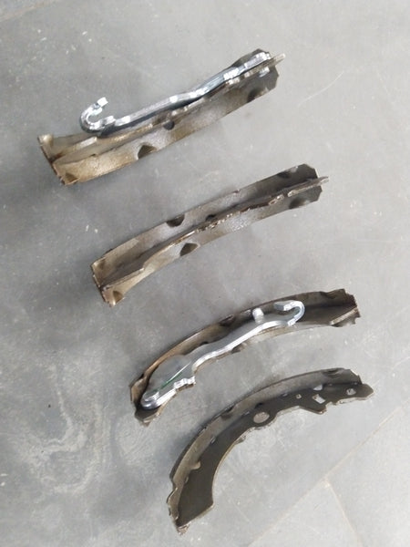 Rear brake shoe for SWIFT T3, DZIRE T3, BALENO T1/T2, IGNIS, and WAGAON R N from CarTrends, shown in the image.