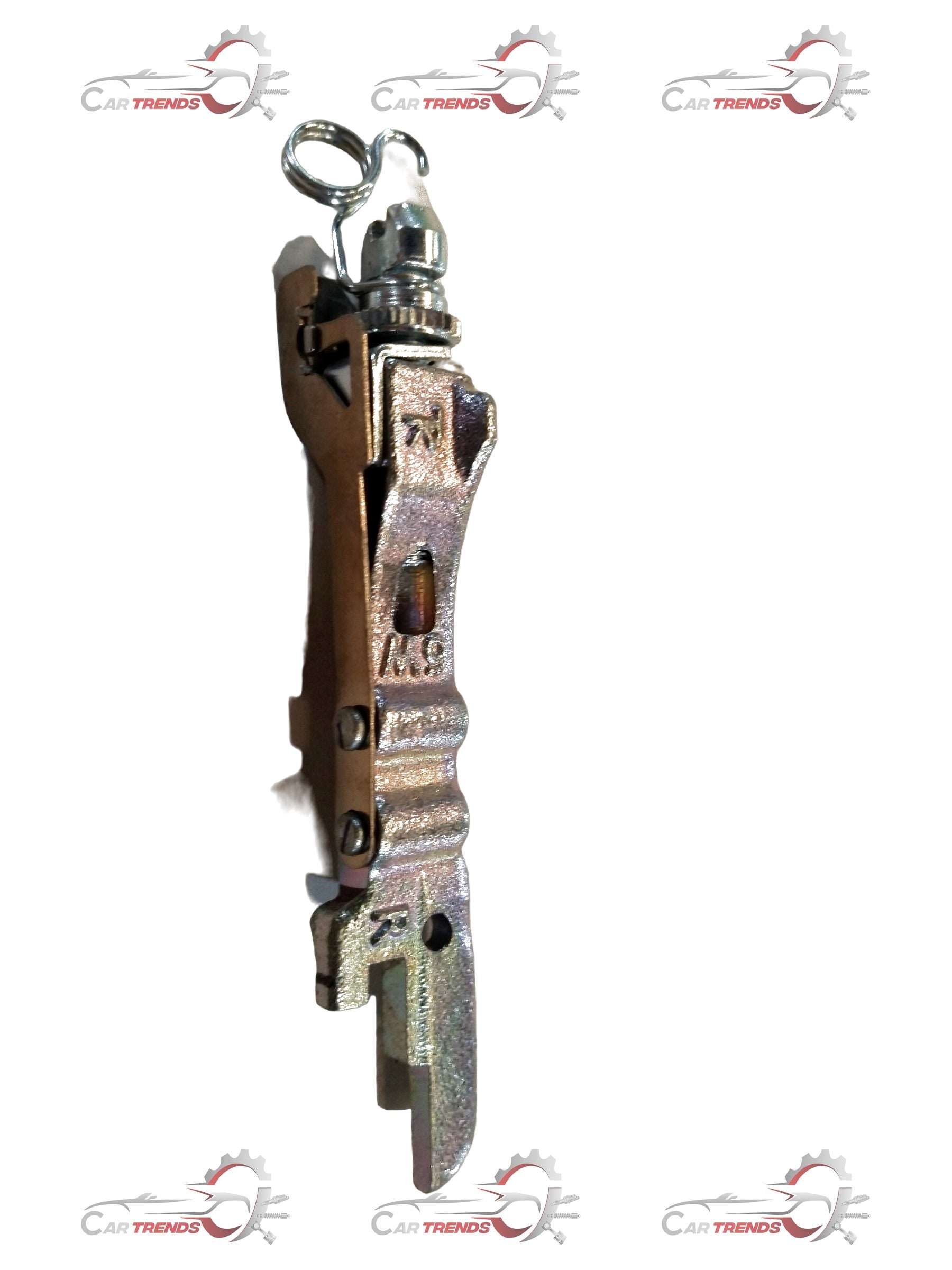 Maruti Suzuki front left strut assembly showing coil spring, shock absorber, and mounting components for vehicle suspension repair.