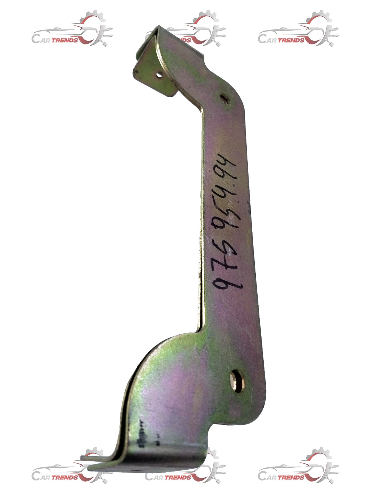 General Motors Chevrolet Tavera front console fixing bracket, metal part with mounting holes, used for vehicle interior support.
