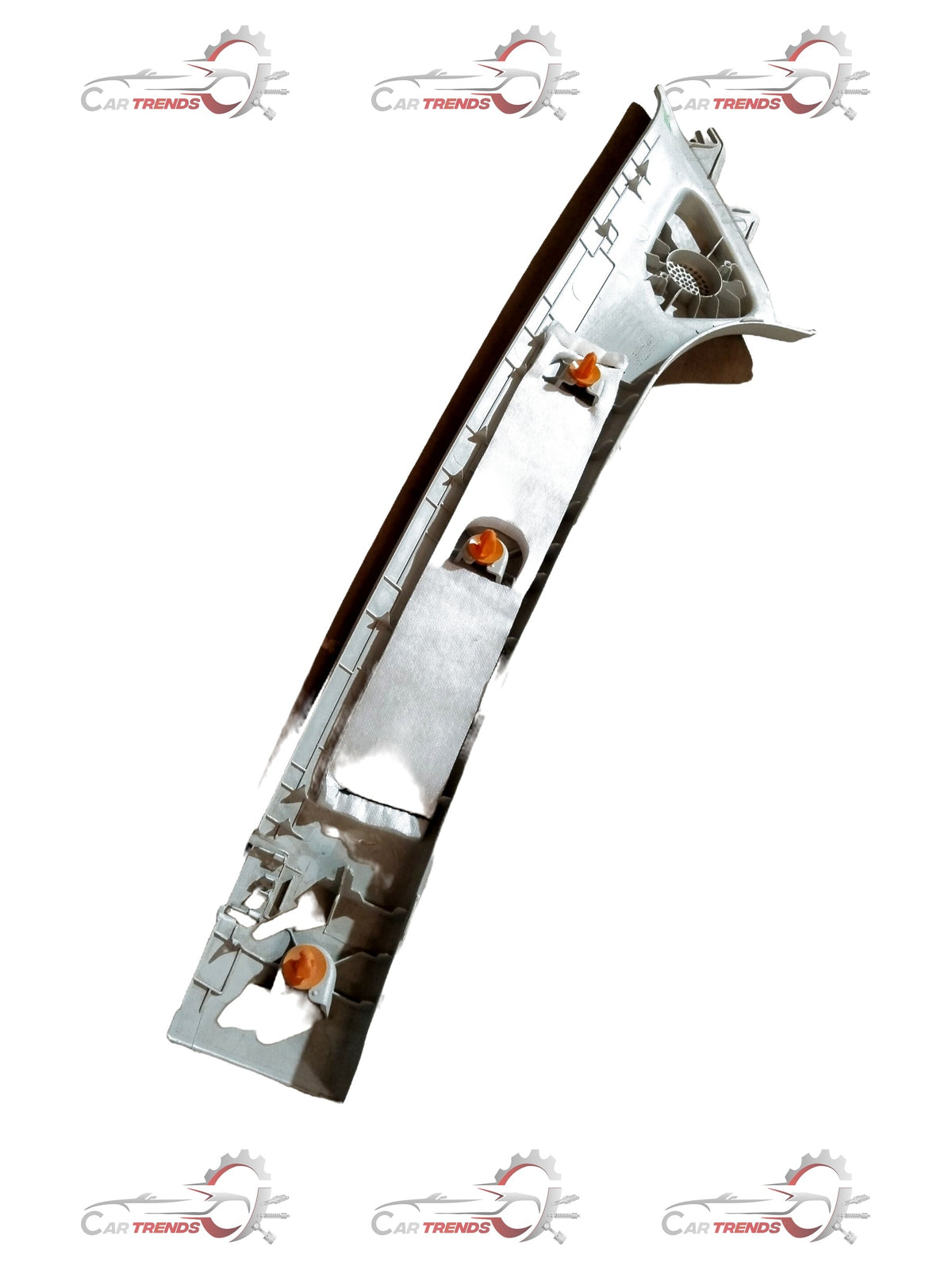 CarTrends Tata Tiago/Tigor upper right A-pillar trim spare part, shown in the image with a close-up view of the component.