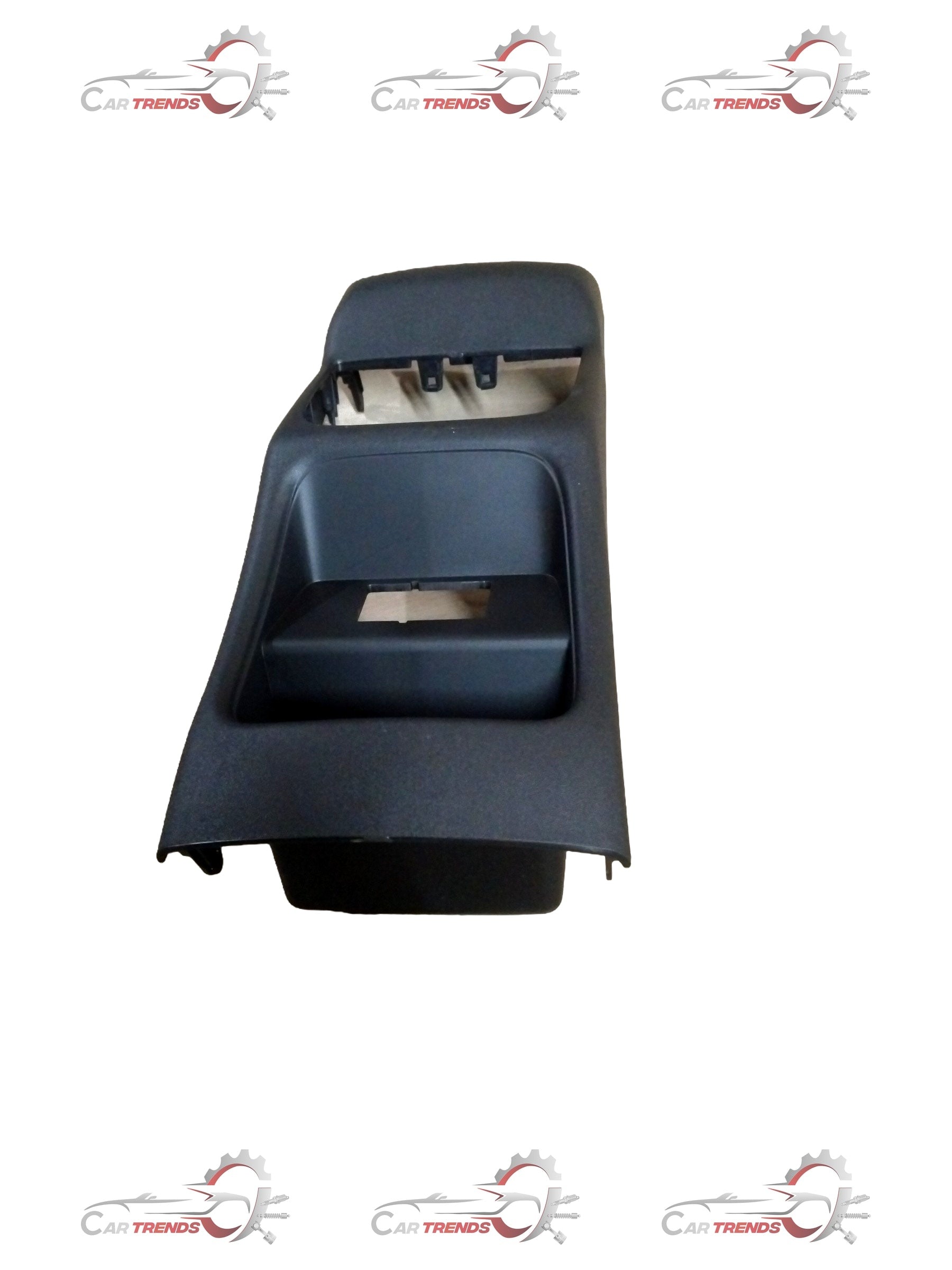 Maruti Suzuki rear floor console box cover in black, designed for Suzuki Swift, shown in a close-up view.