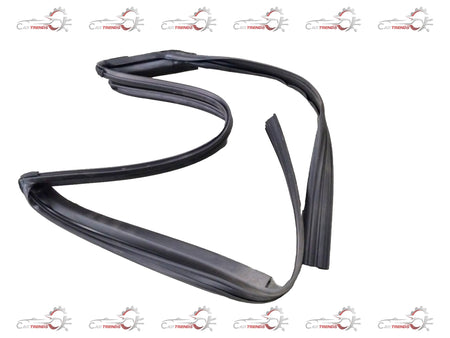 CarTrends Captiva rear left channel window spare part with metal frame and mounting clips, shown from an angled view.