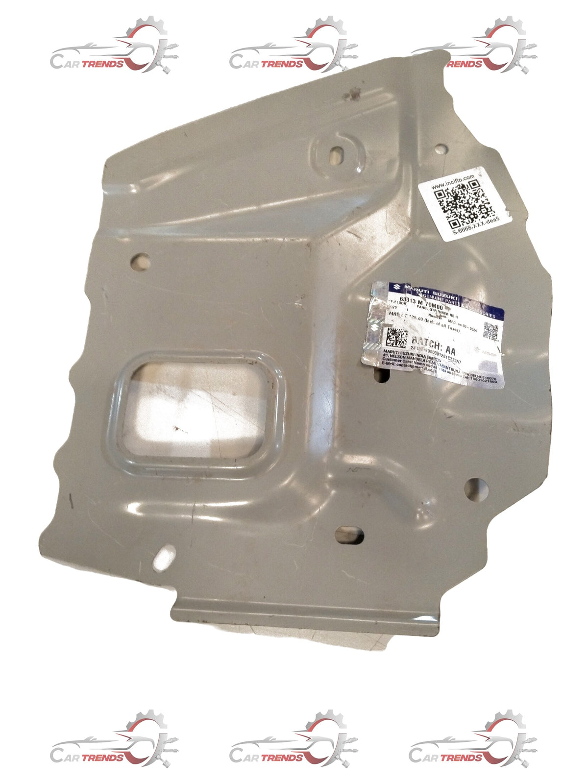 Maruti Suzuki Panel Quarter Inner for Ciaz, part number 63313M79M00, showing the metal panel with mounting points.