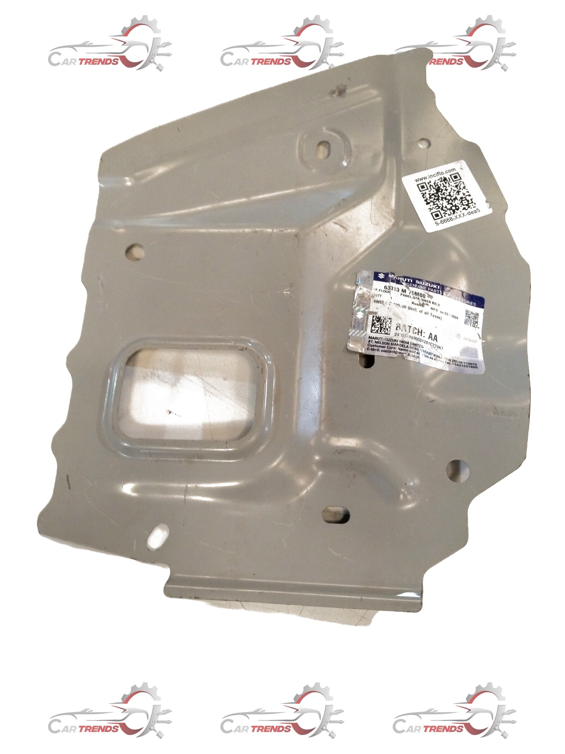 Maruti Suzuki Panel Quarter Inner for Ciaz, part number 63313M79M00, showing the metal panel with mounting points.