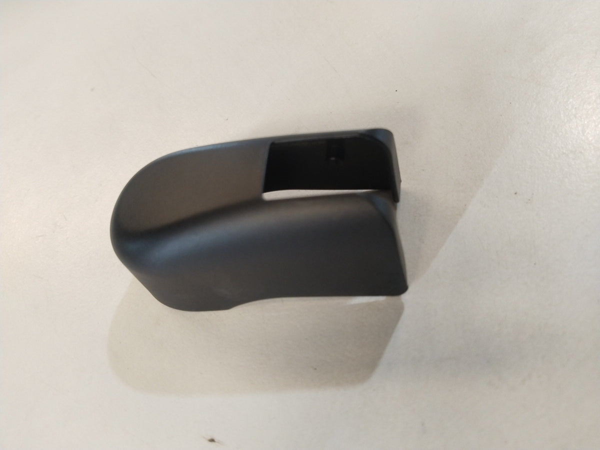 CarTrends arm cover in black fabric, designed for vehicle protection, shown on a car seat in the image.