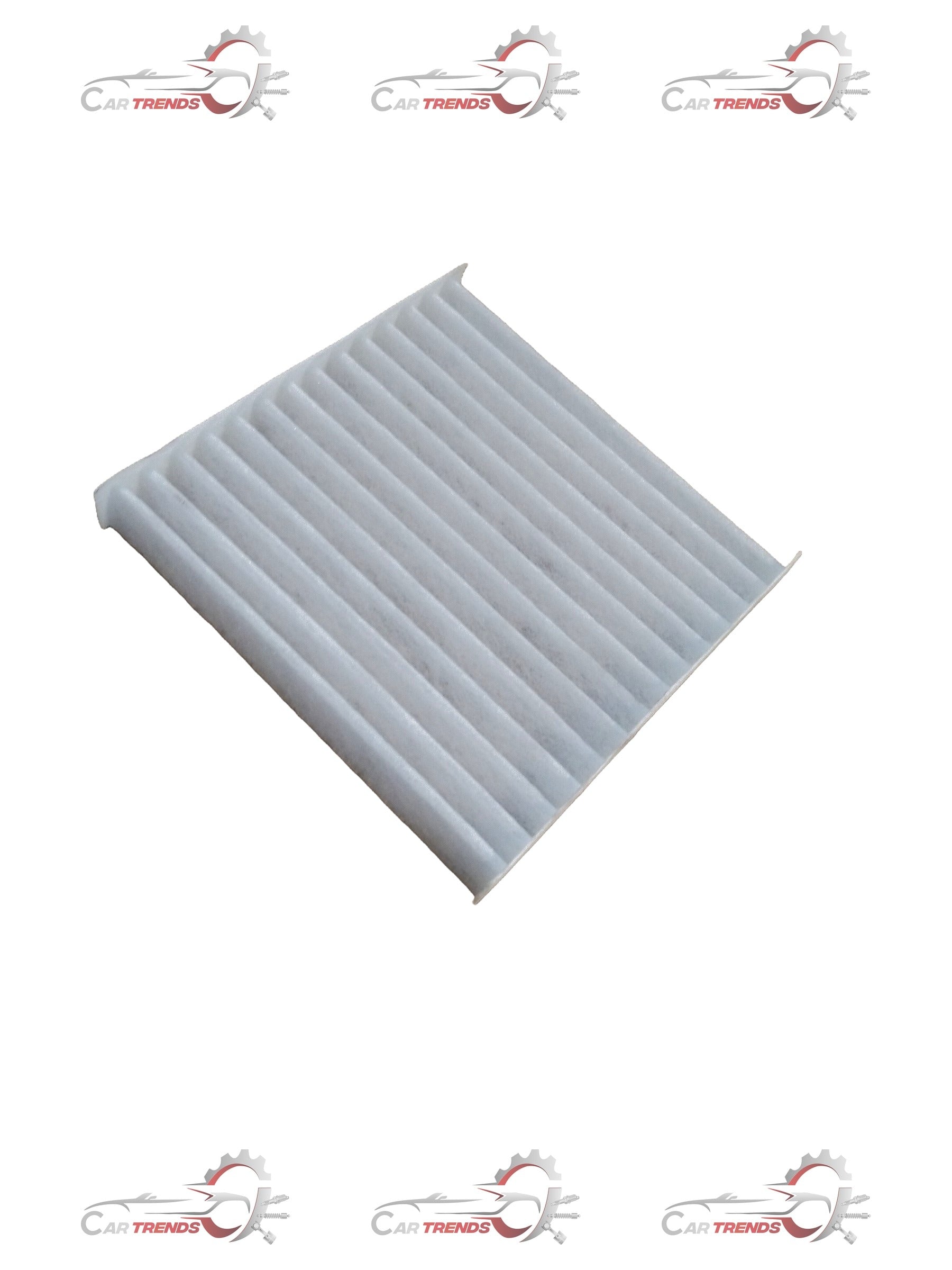 Mahindra AC filter for XUV 3XO vehicle, showing clean, new filter with pleated design and brand logo in a close-up image.