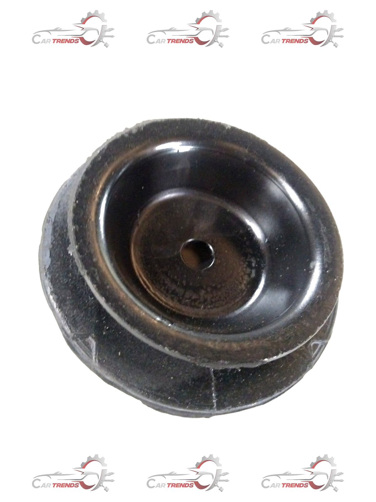 CarTrends Shocker Mount Swift Dezire spare part showing metal mounting bracket with bolt and rubber components.