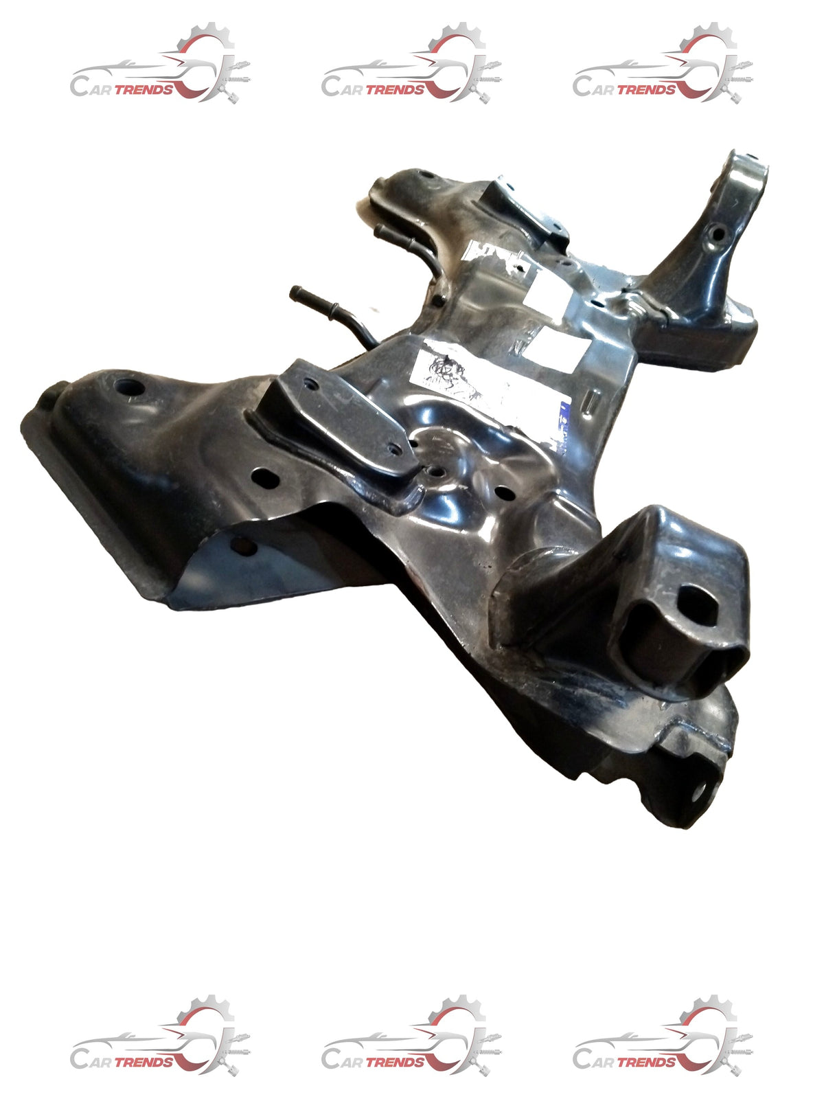 CarTrends Grand i10 chassis spare parts, close-up of metal components and mounting points, black and silver finish.
