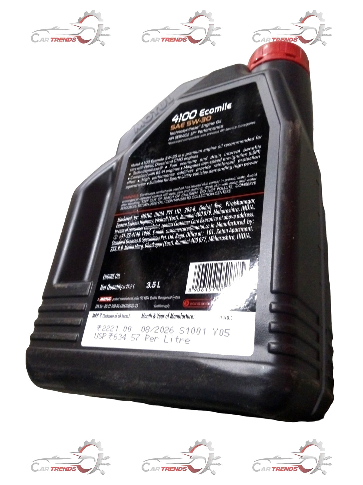 CarTrends MOTUL5W303.5LTR - MOTUL 5W30 3.5LTR ECO-TEC ENGINE OIL MRP 2215 MOTUL5W303.5LTR - Left view