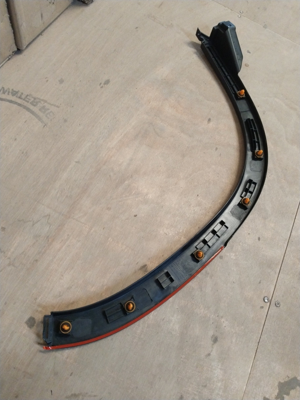 Maruti Suzuki rear right guard assembly splash fender for Swift, Dzire, Baleno, Ertiga, and Brezza models in black plastic.