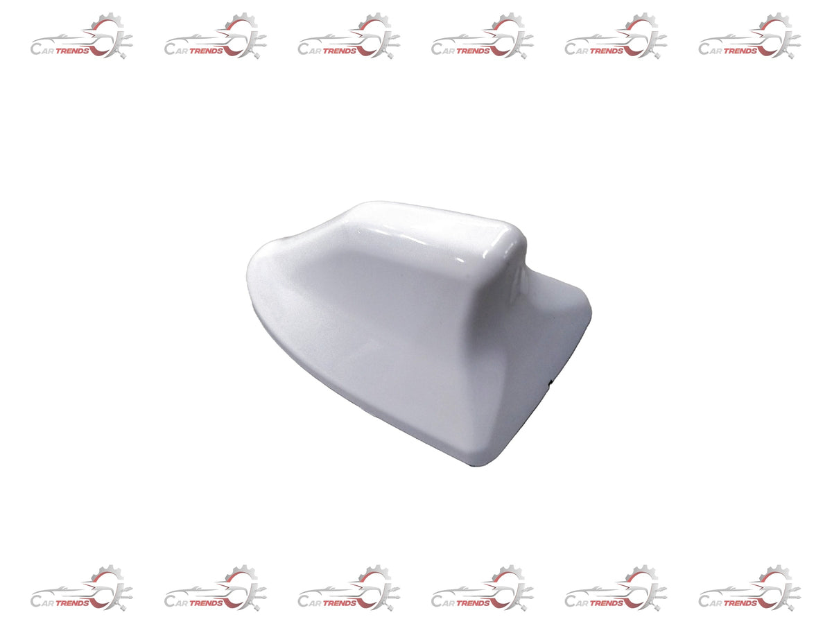 Galio Shark Fin Antenna for cars, sleek black design with shiny finish, mounted on vehicle roof for enhanced style and radio reception.