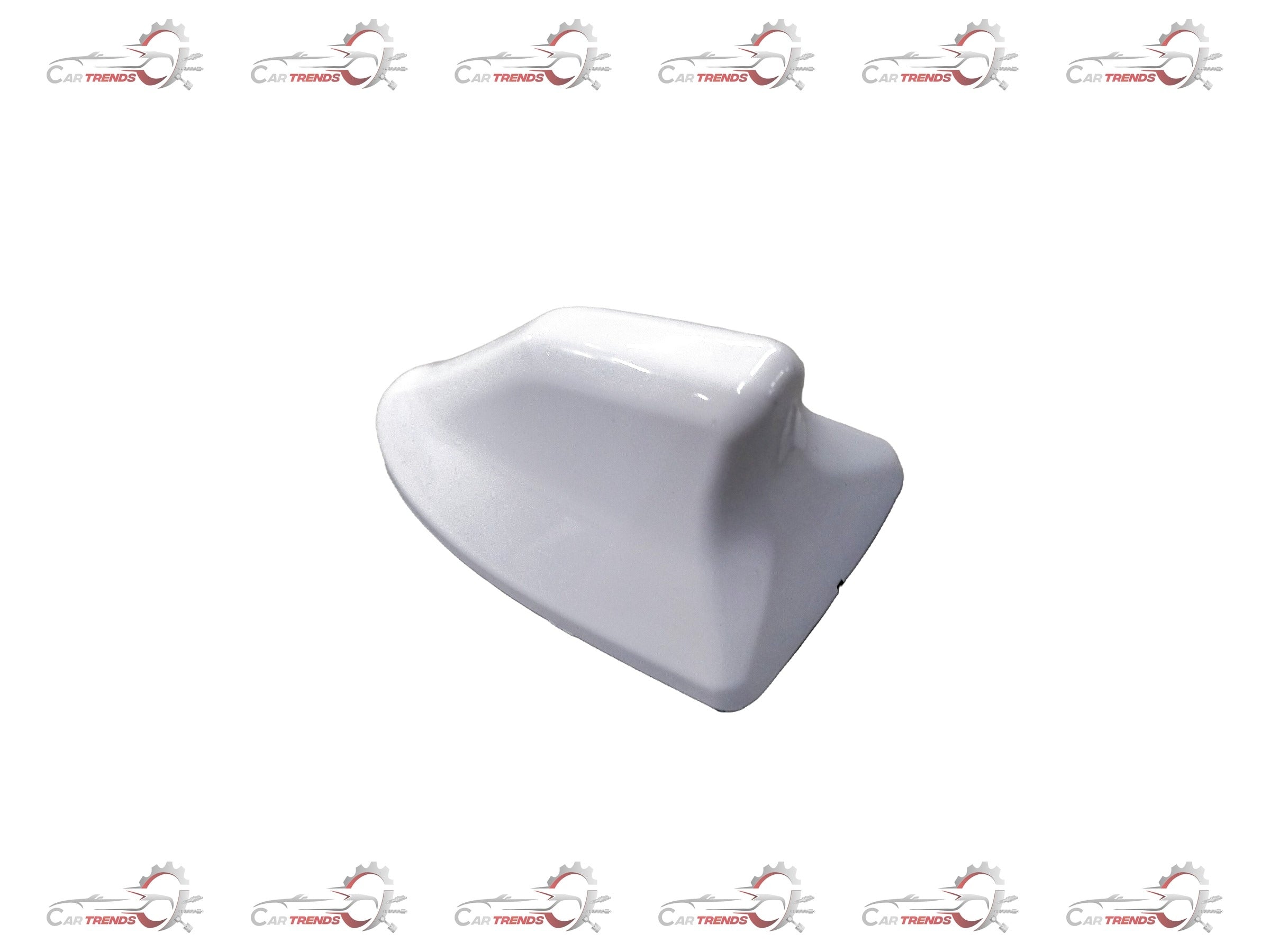 Galio Shark Fin Antenna for cars, sleek black design with shiny finish, mounted on vehicle roof for enhanced style and radio reception.