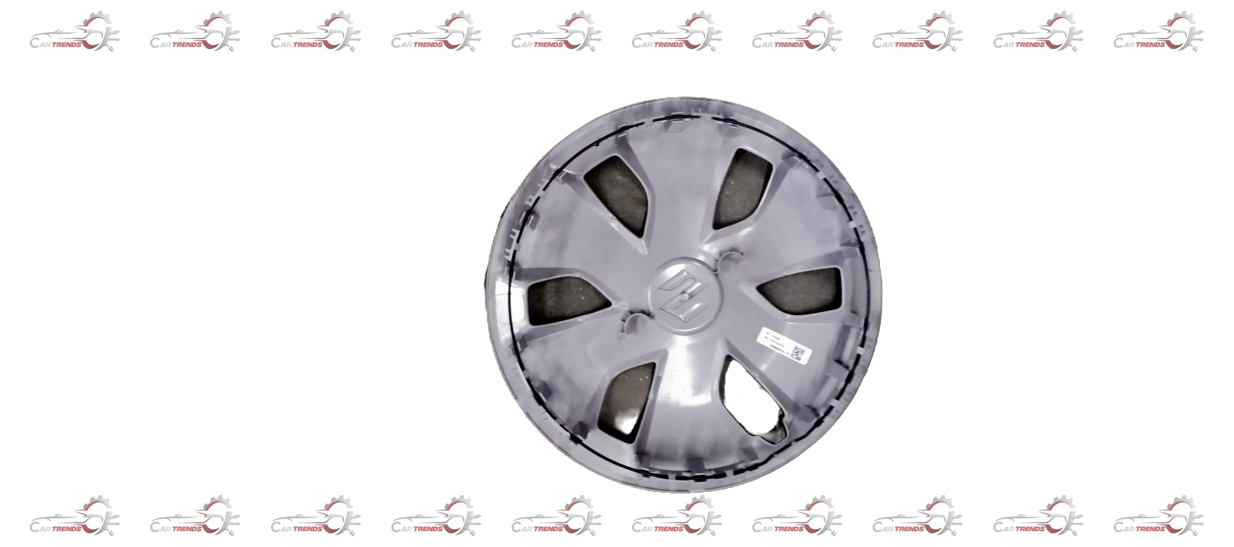 Maruti Suzuki Alto K10 wheel cover with a sleek design, shown on a car wheel in a close-up view.