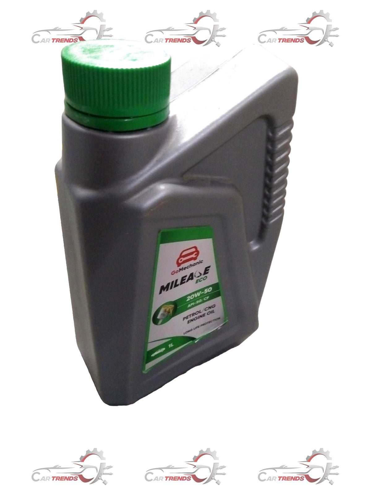 GOMECHANIC Bike Engine Oil 20w50 Eco Mileage 1Ltr pack for all bikes and variants, shown in the image.