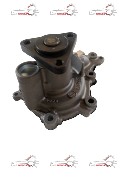 Ford EcoSport water pump by CarTrends, showing the black automotive water pump with mounting components and hoses.