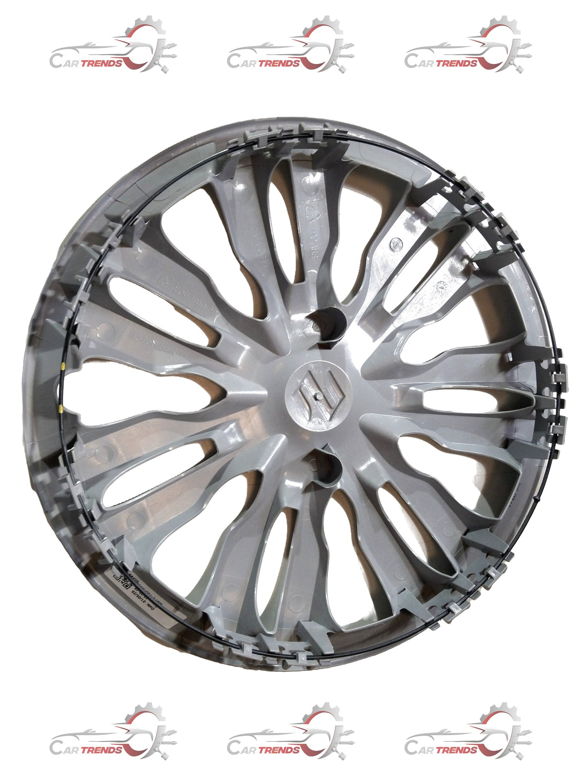 Maruti Suzuki Swift 3rd Gen silver wheel cover, 27N size, designed for stylish automotive protection.