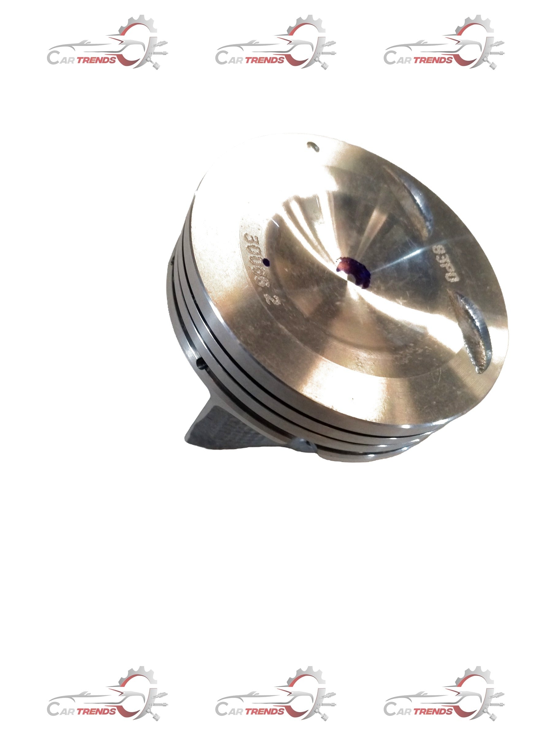 Maruti Suzuki piston for Baleno, Ignis, Swift, and Dzire engine, showing a close-up of the metallic piston component.