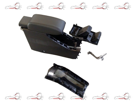 Maruti Suzuki Baleno and Fronx armrest, black plastic with textured surface, designed for comfortable rear seat support.