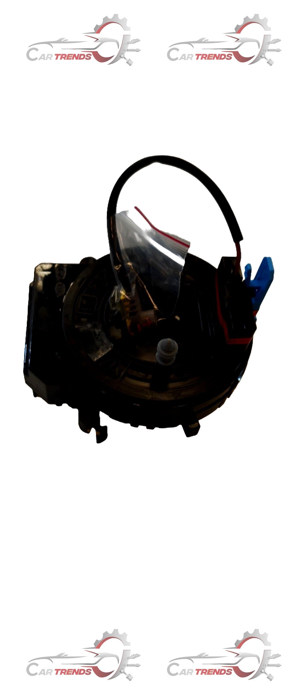 Honda contact assembly clock spring showing the coiled metal spring and connector for steering wheel airbag and horn functions.
