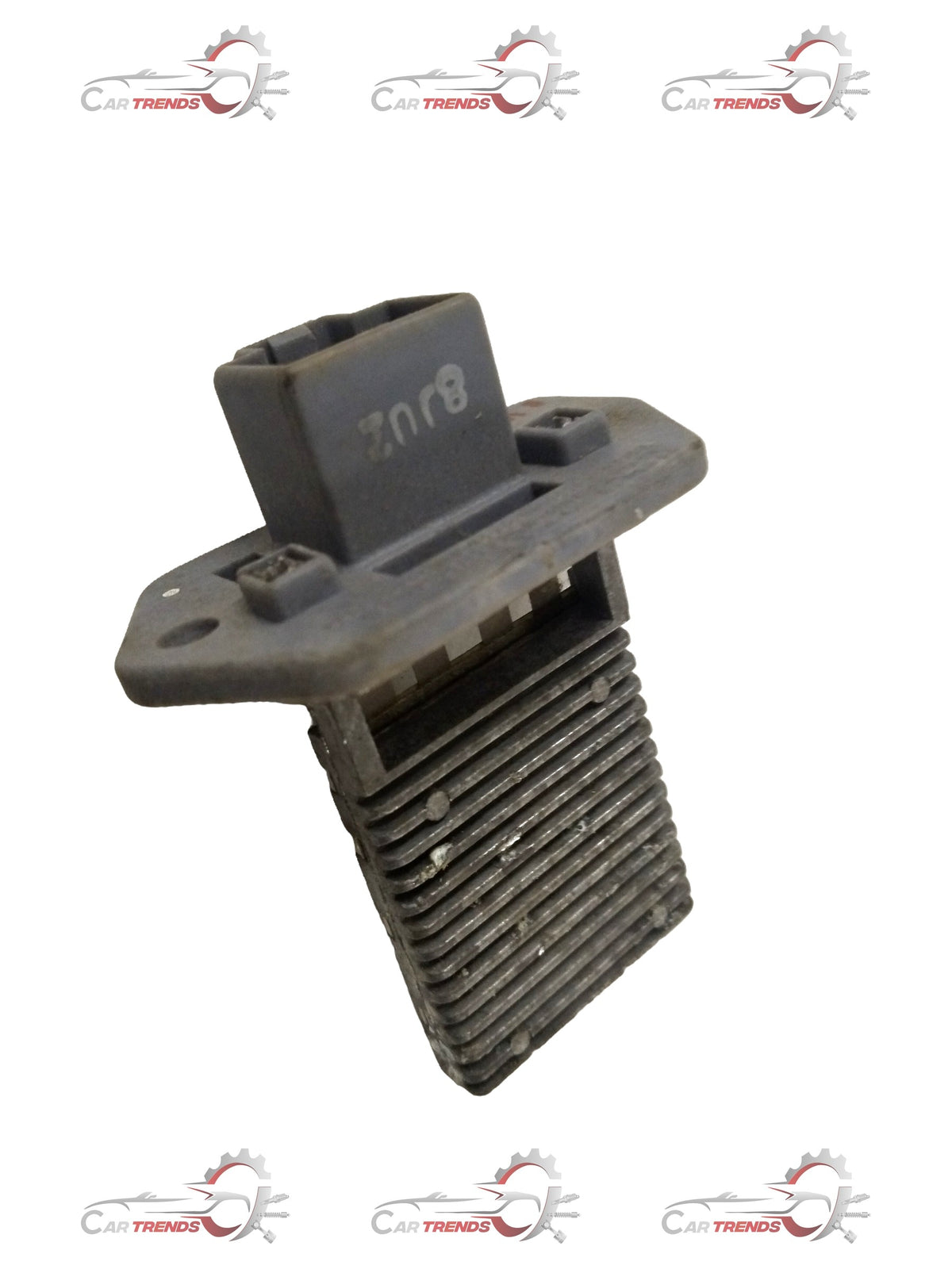 General Motors resistor blower for Chevrolet Aveo, showing the small electrical component with metal connectors.