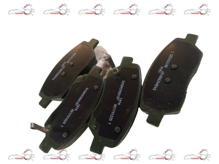 CarTrends brake pad for Tata Nexon, showing close-up of the brake pad assembly with detailed friction surface and mounting features.