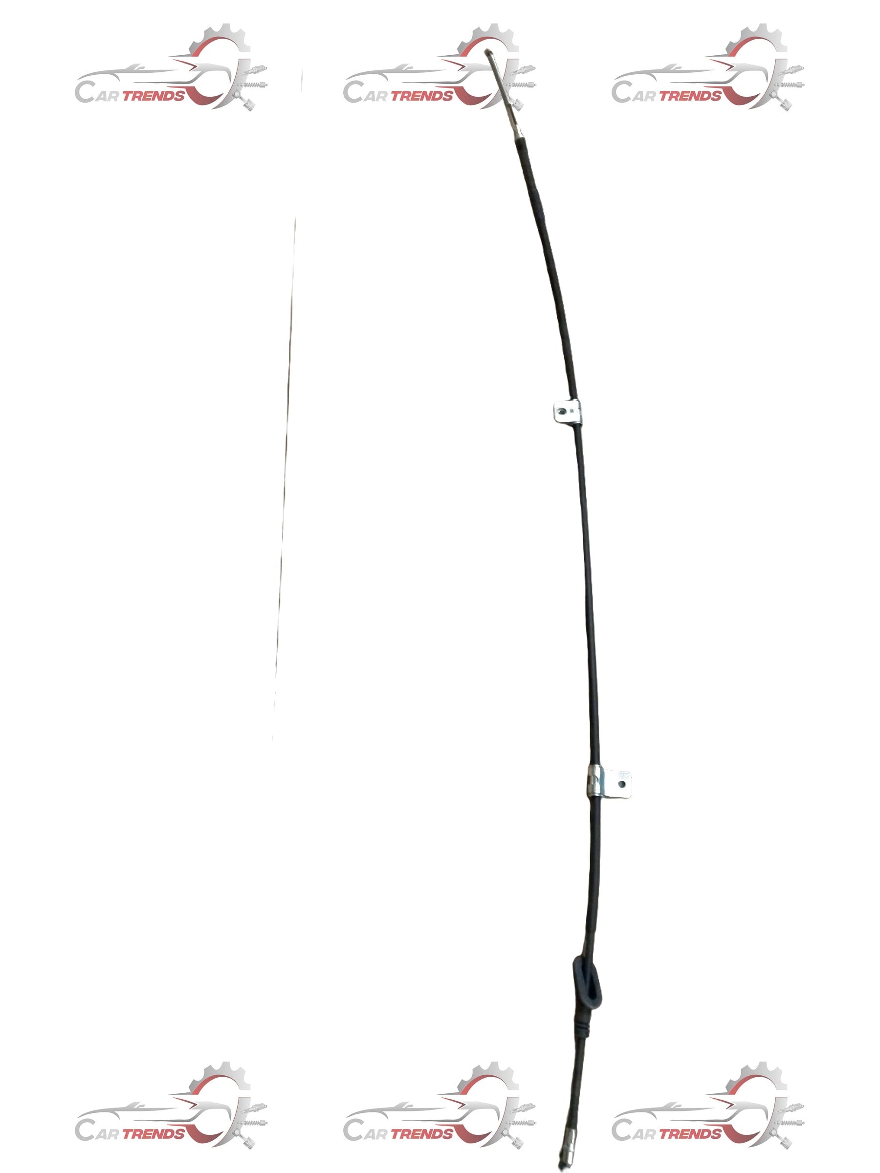 Hyundai parking brake cable assembly for Santro, i10, Accent, Eon, RH side, spare parts, image showing cable with connectors.