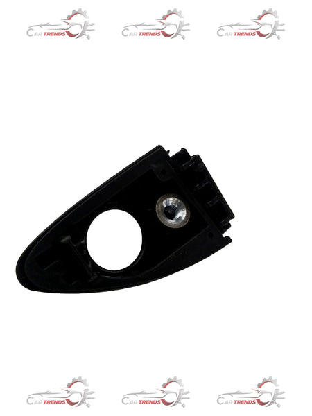 CarTrends I20 mirror cover, spare part, black plastic exterior accessory, shown on a vehicle in a close-up image.