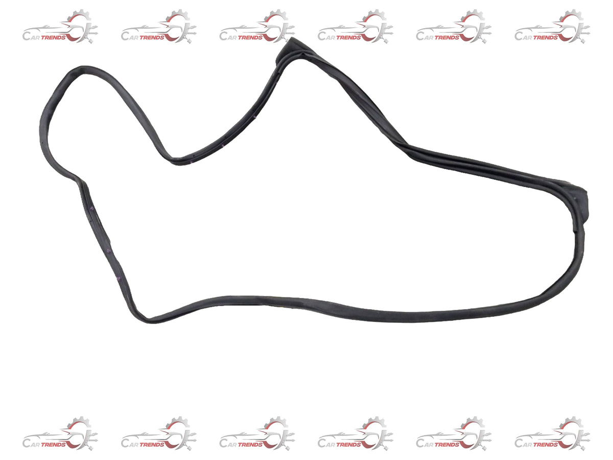 General Motors Chevrolet Enjoy door weatherstrip assembly showing the rubber seal and attachment points in two images.