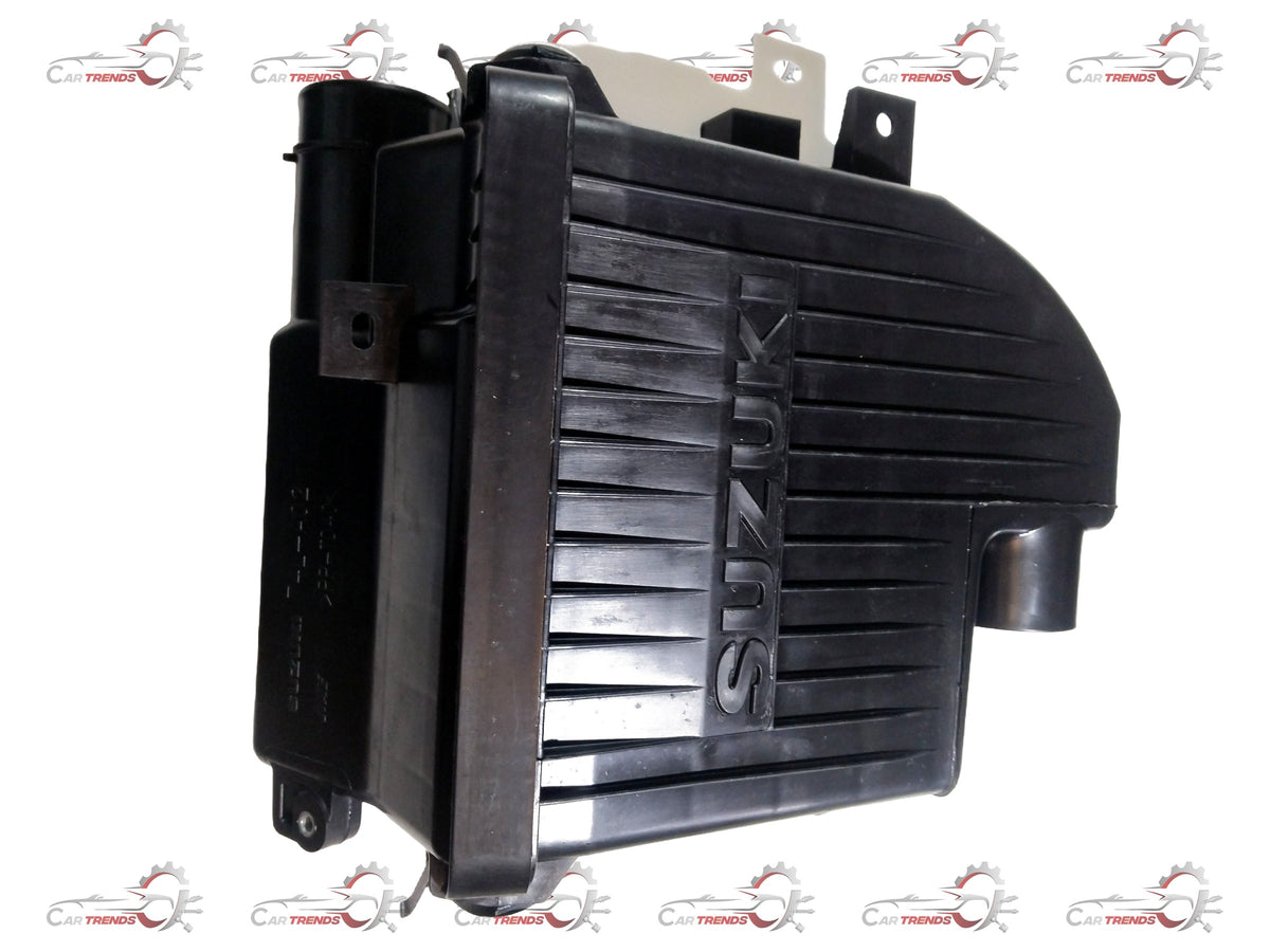 CarTrends air cleaner assembly for Maruti Swift 2nd Gen, Dzire 2nd Gen, Ertiga 1st Gen petrol engine, shown in two views