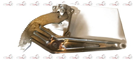 Maruti Suzuki regulator assembly RR RH 83510M79G50, showing the metallic component with electrical connection points.