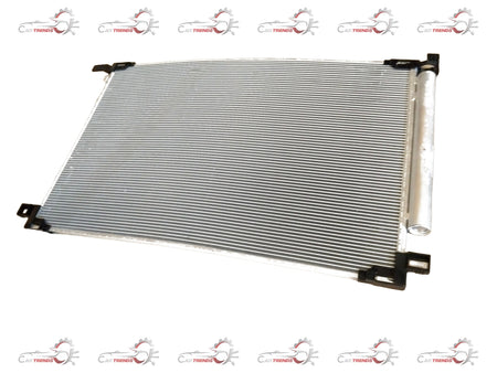 CarTrends condenser assembly supply for HVAC systems, showing a close-up of the compact, metallic condenser component.